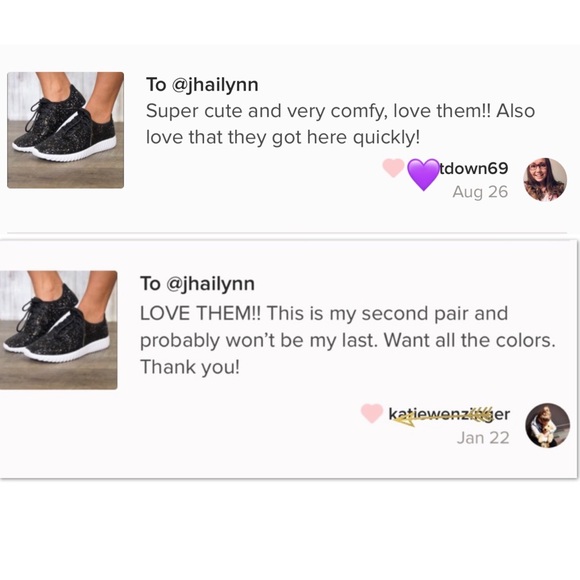 Black Glitter/Sparkle Sneakers - Picture 2 of 6